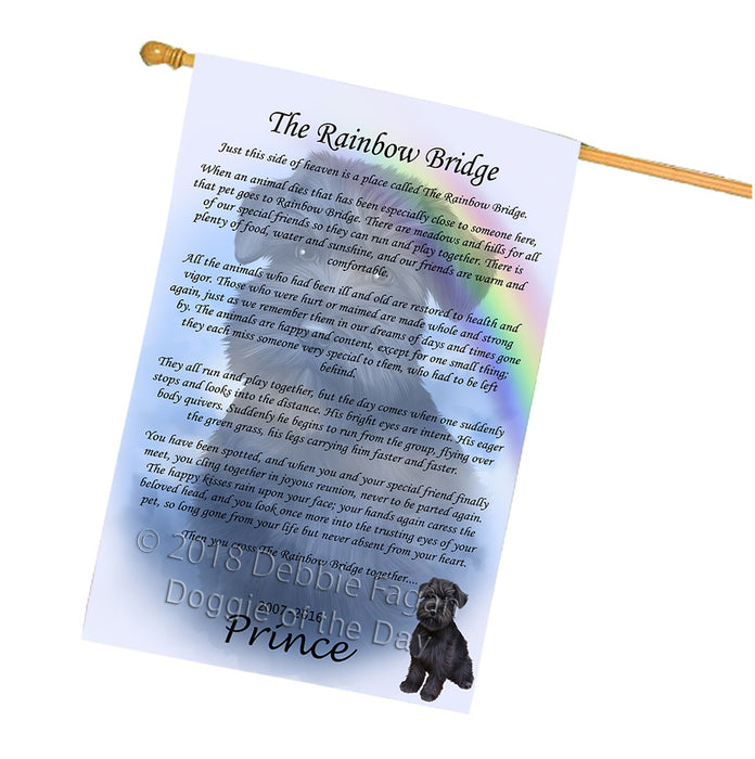 Rainbow Bridge Schnauzer Dog House Flag FLG56388