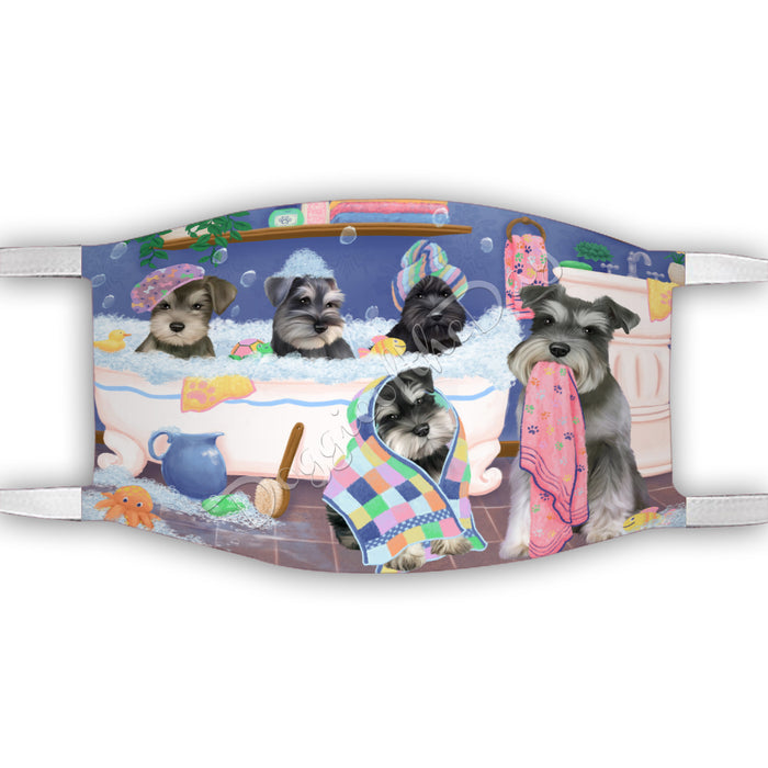 Rub A Dub Dogs In A Tub  Schnauzer Dogs Face Mask FM49536