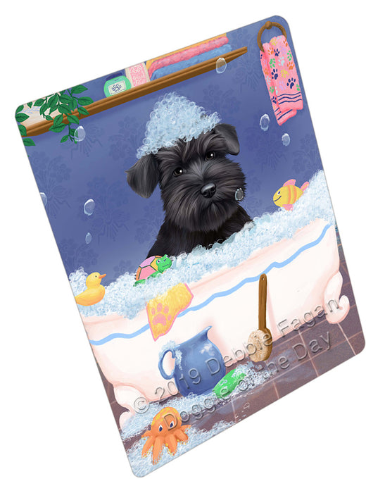 Rub A Dub Dog In A Tub Schnauzer Dog Cutting Board - For Kitchen - Scratch & Stain Resistant - Designed To Stay In Place - Easy To Clean By Hand - Perfect for Chopping Meats, Vegetables, CA81840