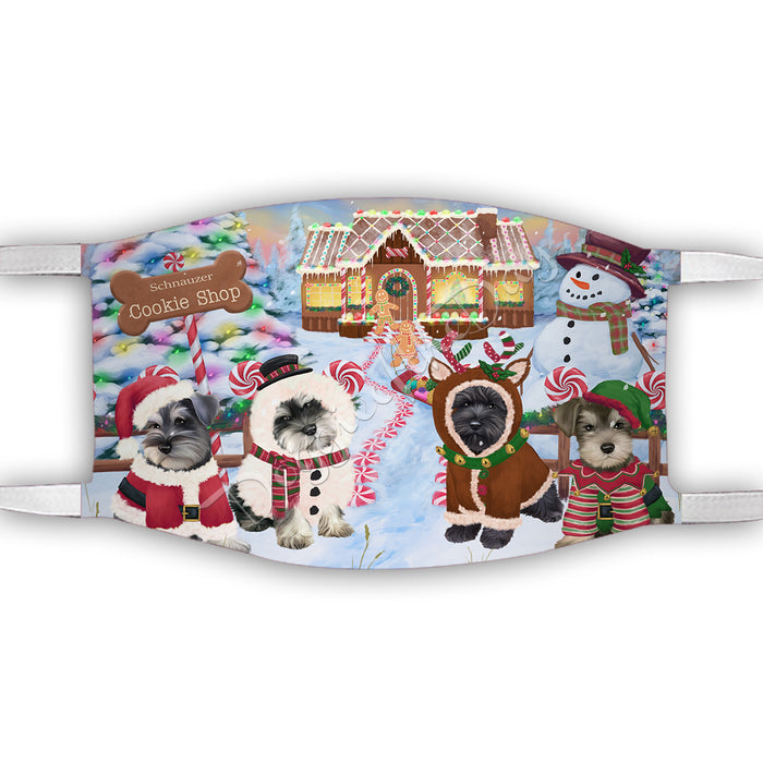 Holiday Gingerbread Cookie Schnauzer Dogs Shop Face Mask FM48927