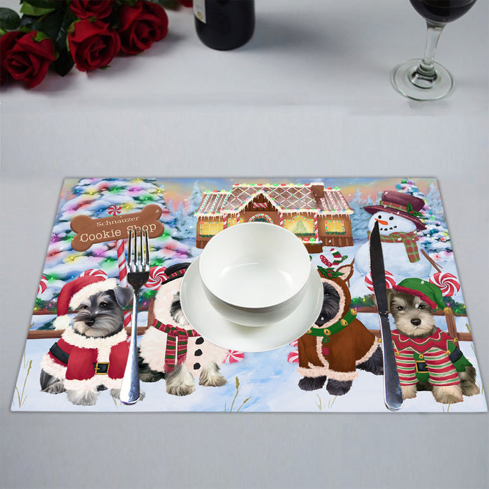 Holiday Gingerbread Cookie Schnauzer Dogs Placemat
