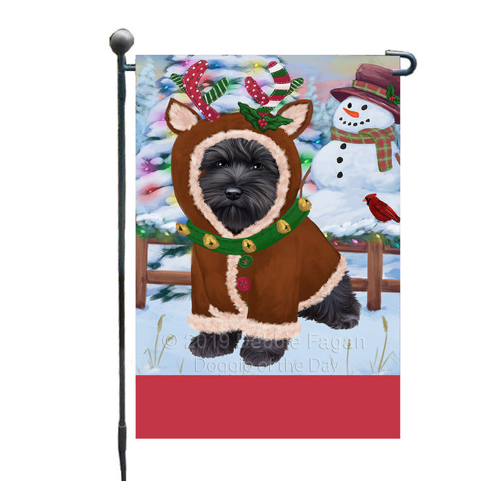 Personalized Gingerbread Candyfest Schnauzer Dog Custom Garden Flag GFLG64159