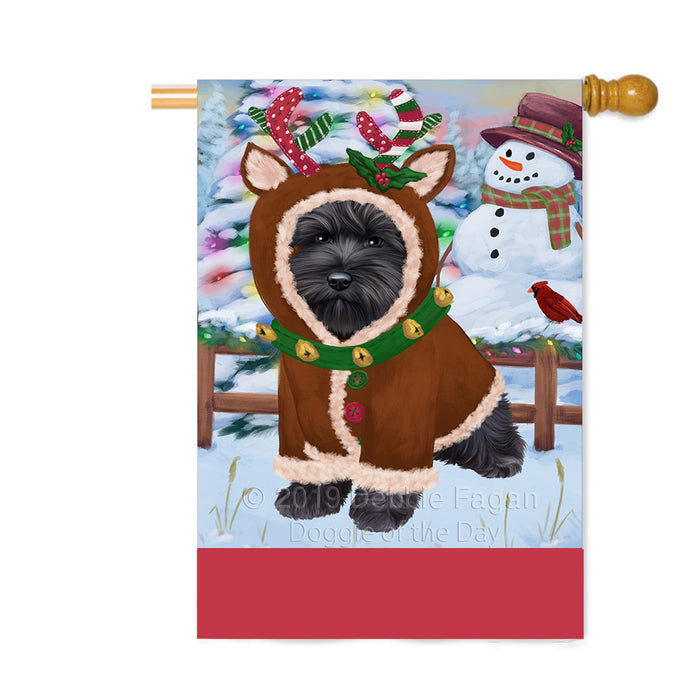 Personalized Gingerbread Candyfest Schnauzer Dog Custom House Flag FLG63942