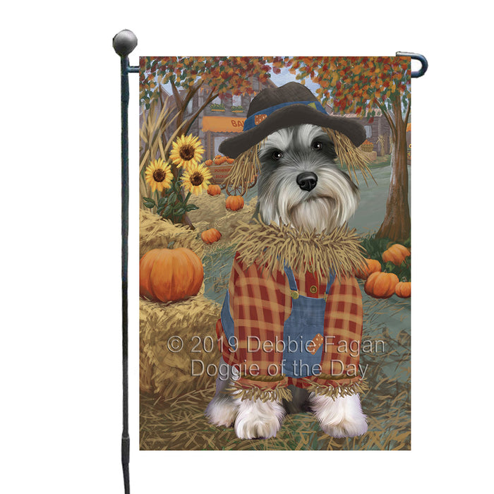 Fall Pumpkin Scarecrow Schnauzer Dogs Garden Flag GFLG65804
