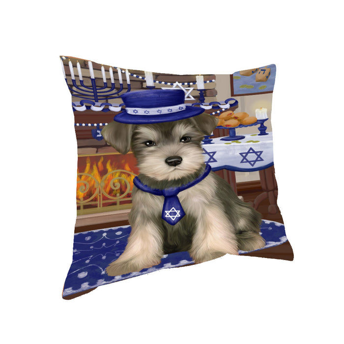 Happy Hanukkah Schnauzer Dog Pillow PIL85512
