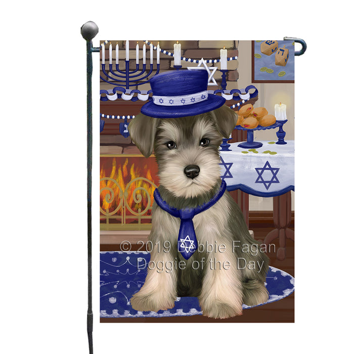 Happy Hanukkah Schnauzer Dog Garden Flag GFLG65834