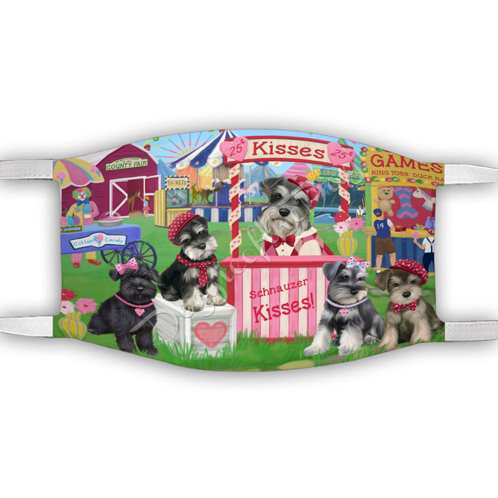 Carnival Kissing Booth Schnauzer Dogs Face Mask FM48077