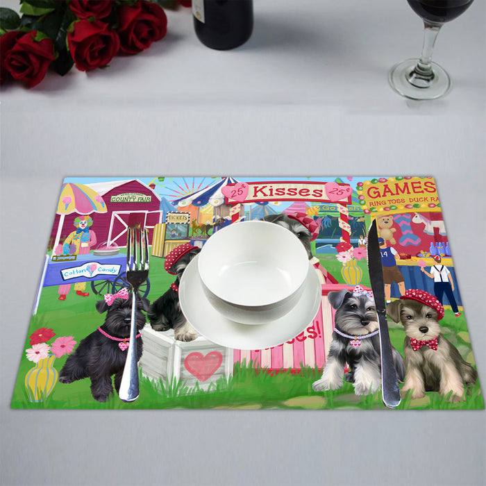 Carnival Kissing Booth Schnauzer Dogs Placemat