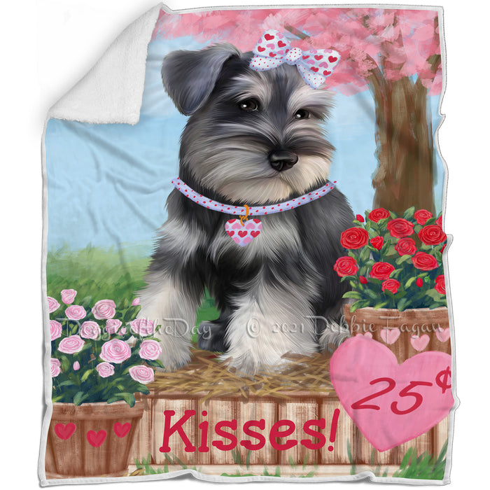 Rosie 25 Cent Kisses Schnauzer Dog Blanket BLNKT123573