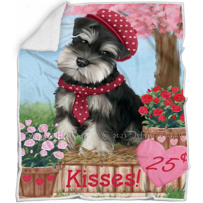 Rosie 25 Cent Kisses Schnauzer Dog Blanket BLNKT123582