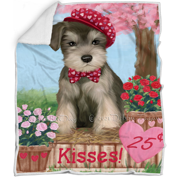 Rosie 25 Cent Kisses Schnauzer Dog Blanket BLNKT123591