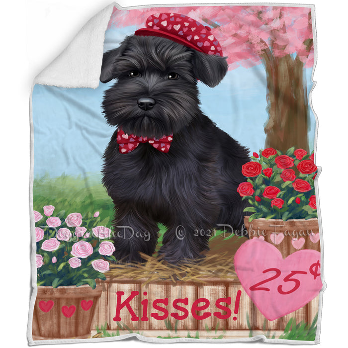 Rosie 25 Cent Kisses Schnauzer Dog Blanket BLNKT123600