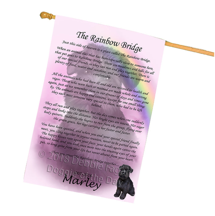 Rainbow Bridge Schnauzer Dog House Flag FLG56390