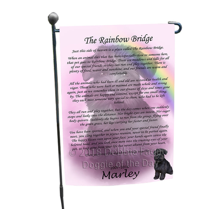 Rainbow Bridge Schnauzer Dog Garden Flag GFLG56254