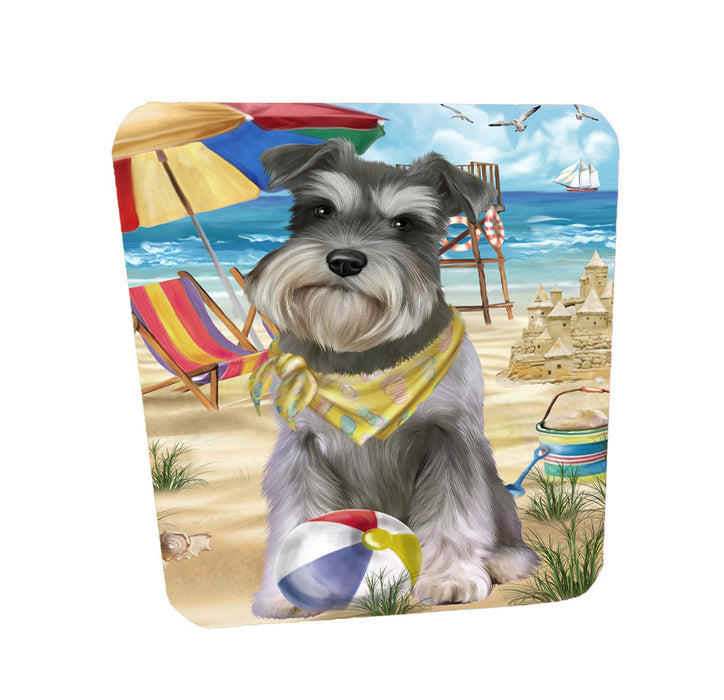 Pet Friendly Beach Schnauzer Dog Coasters Set of 4 CSTA58161