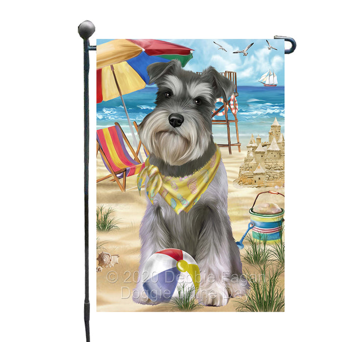 Pet Friendly Beach Schnauzer Dog Garden Flags Outdoor Decor for Homes and Gardens Double Sided Garden Yard Spring Decorative Vertical Home Flags Garden Porch Lawn Flag for Decorations GFLG67784
