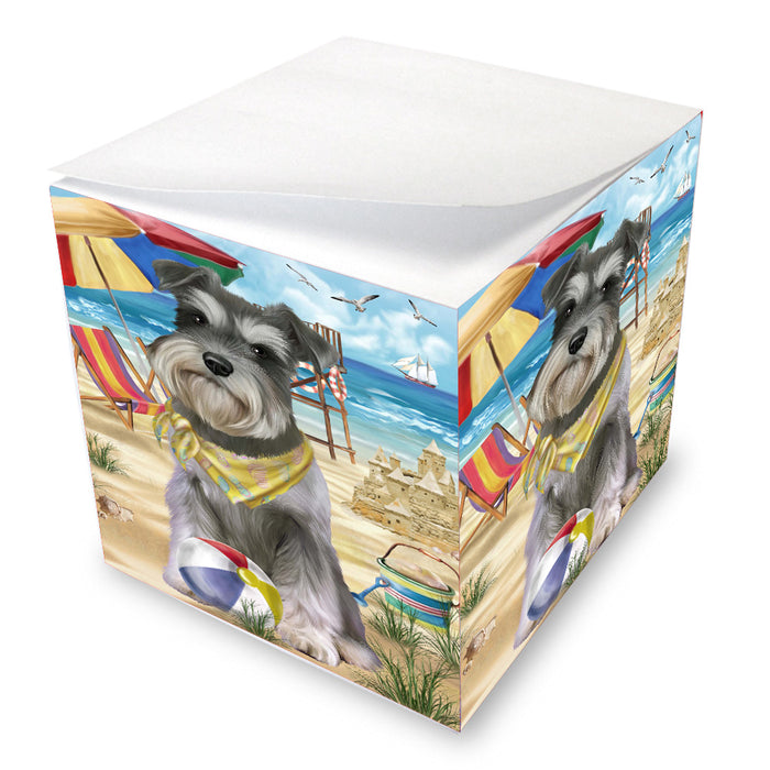 Pet Friendly Beach Schnauzer Dog Note Cube NOC-DOTD-A57202