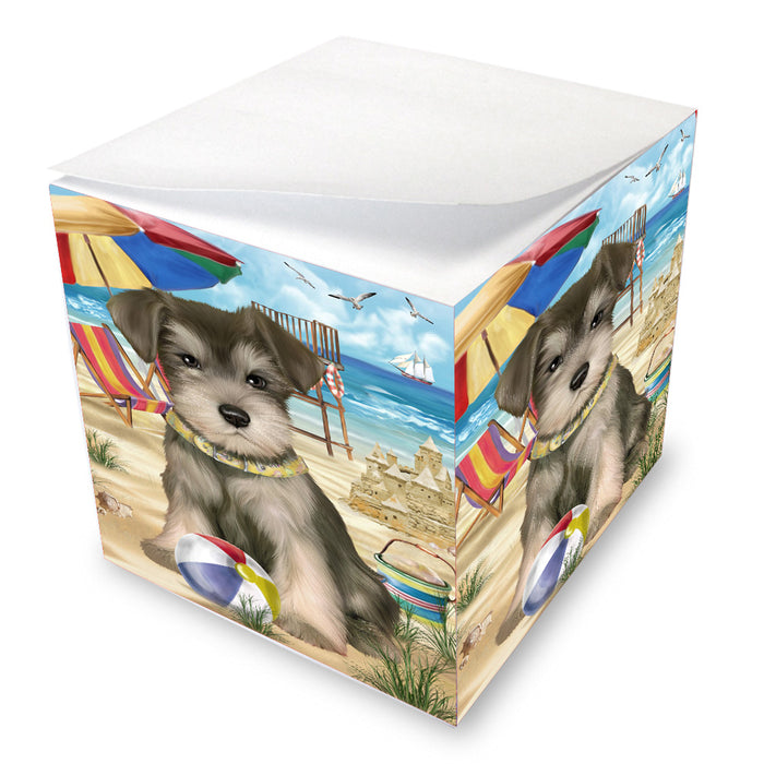 Pet Friendly Beach Schnauzer Dog Note Cube NOC-DOTD-A57203