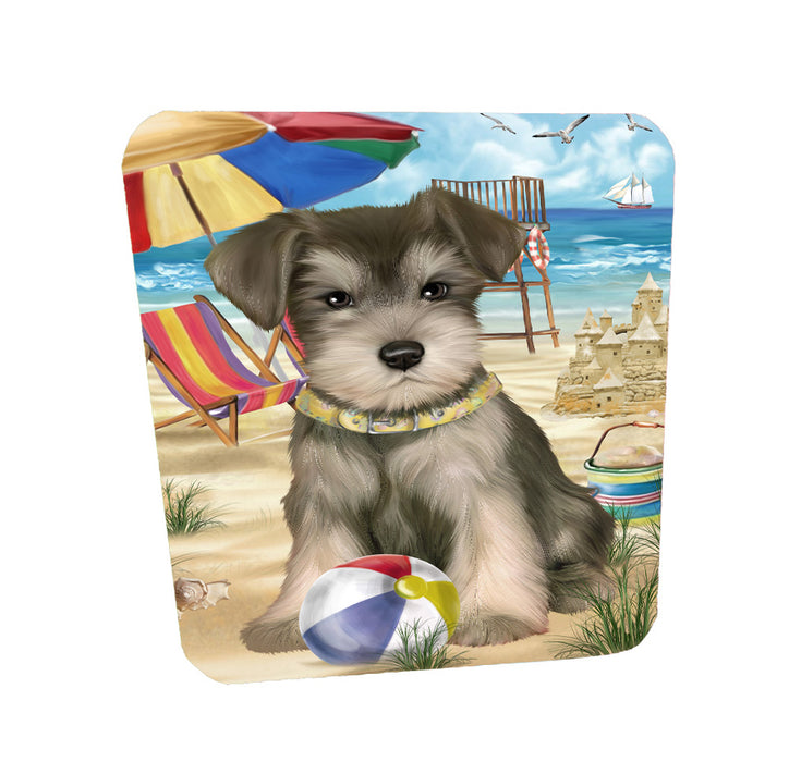 Pet Friendly Beach Schnauzer Dog Coasters Set of 4 CSTA58162