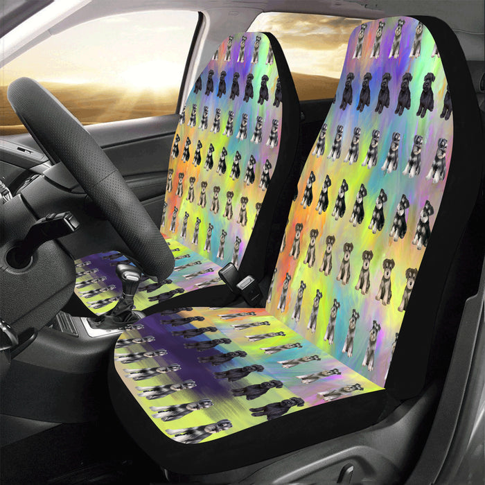 Paradise Wave Schnauzer Dogs Car Seat Covers (Set of 2)