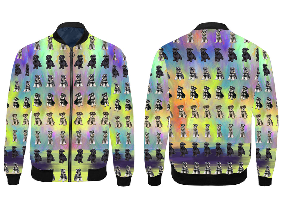 Paradise Wave Schnauzer Dogs All Over Print Men's Jacket