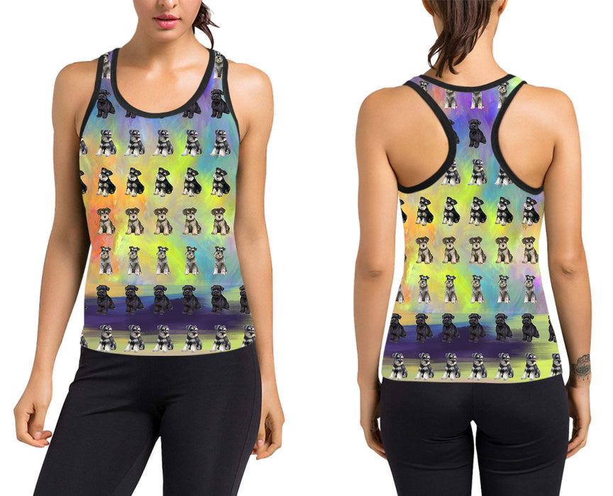 Paradise Wave Schnauzer Dogs Women's Racerback Tank Top