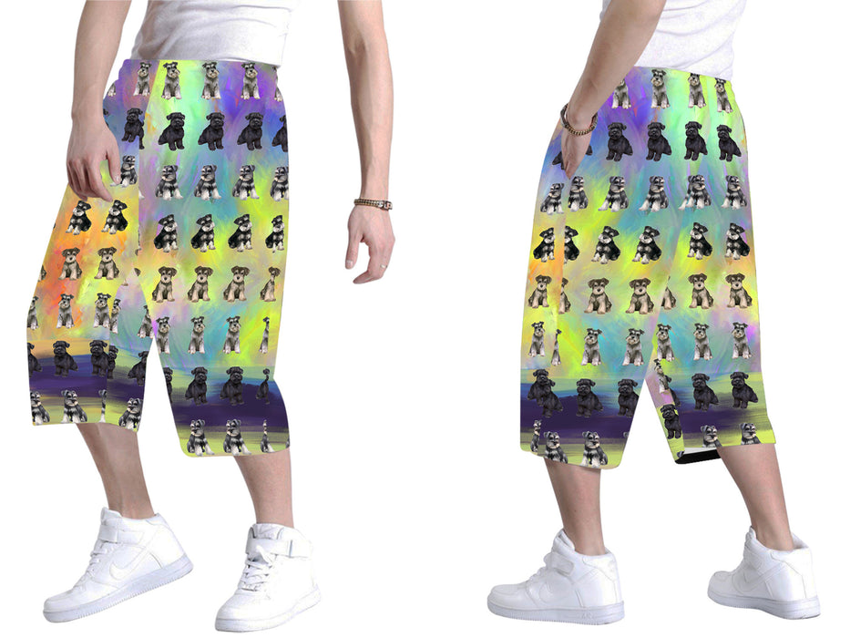 Paradise Wave Schnauzer Dogs All Over Print Men's Baggy Shorts