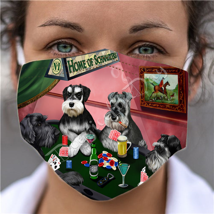 Home of Schnauzer Dogs Playing Poker Face Mask FM49818