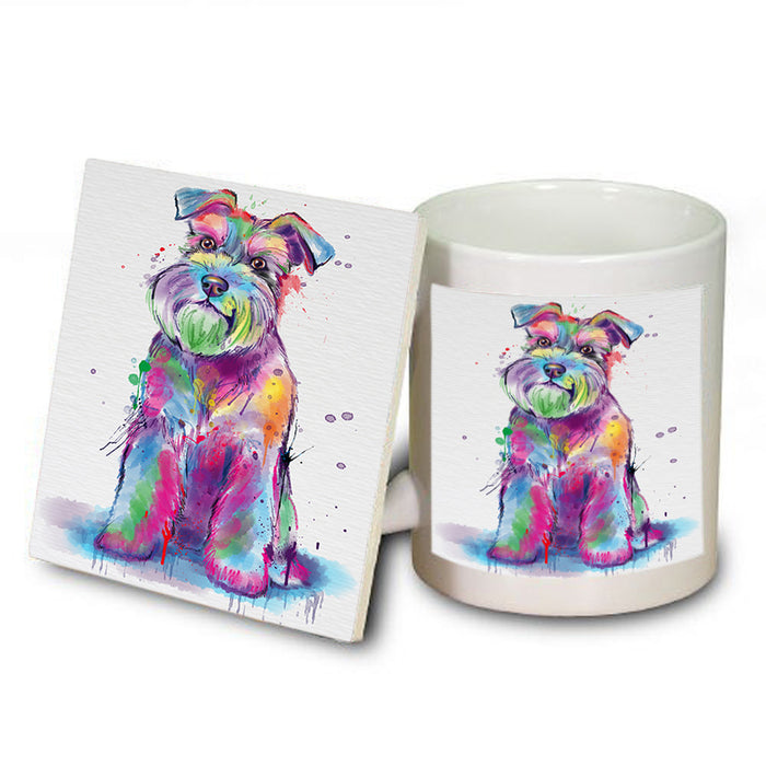 Watercolor Schnauzer Dog Mug and Coaster Set MUC57093
