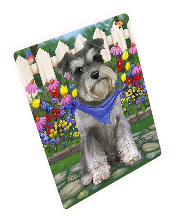 Spring Floral Schnauzer Dog Cutting Board C54306