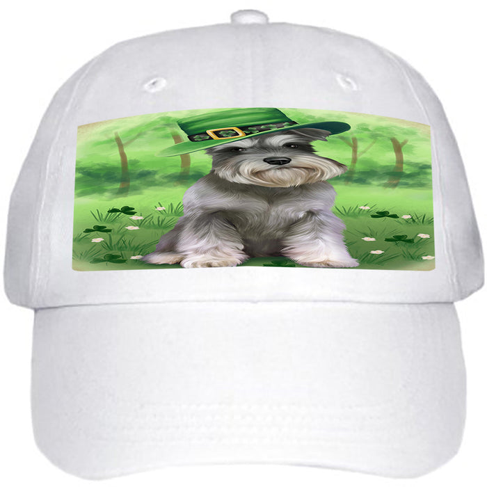 St. Patricks Day Irish Portrait Schnauzer Dog Ball Hat Cap HAT51870