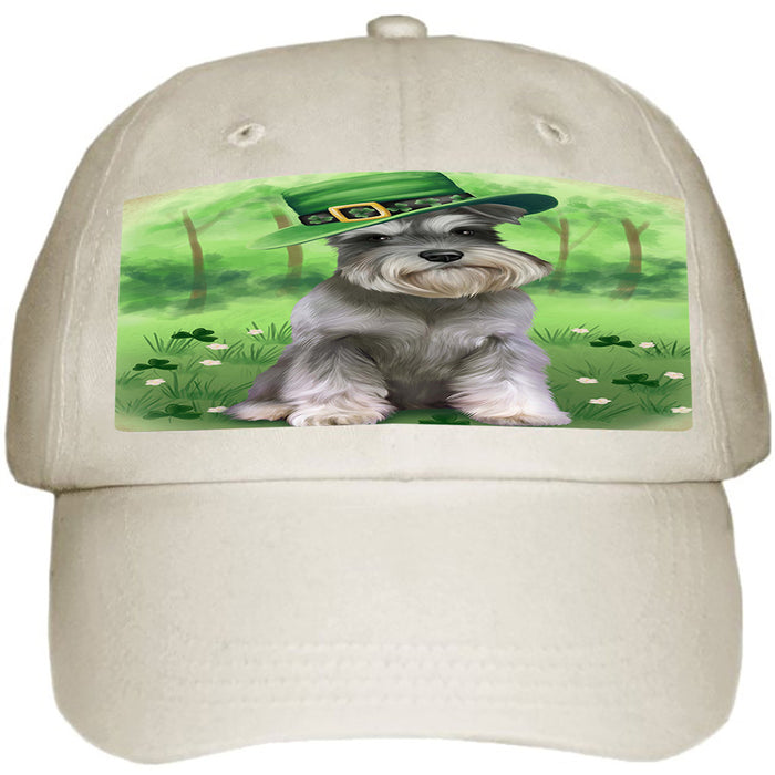 St. Patricks Day Irish Portrait Schnauzer Dog Ball Hat Cap HAT51870