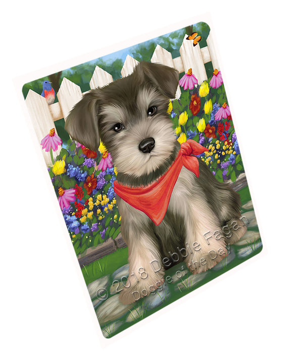 Spring Floral Schnauzer Dog Cutting Board C54309