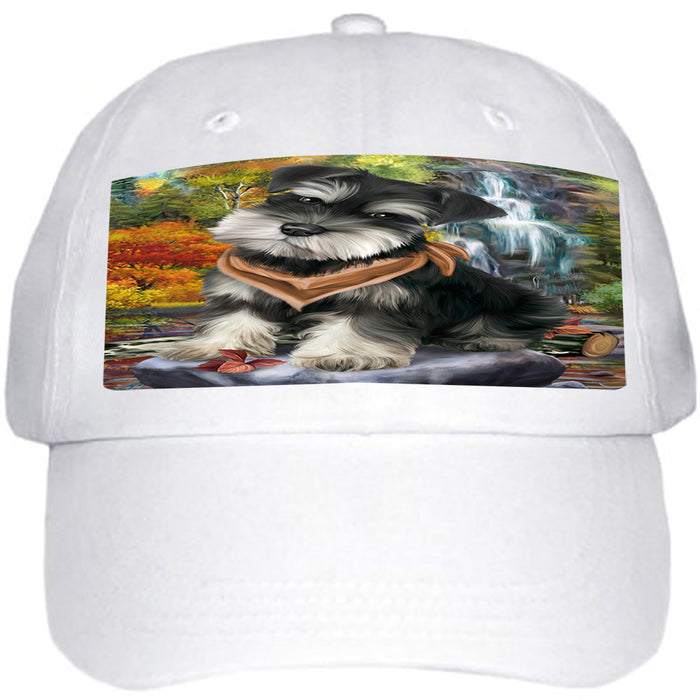 Scenic Waterfall Schnauzers Dog Ball Hat Cap HAT52320