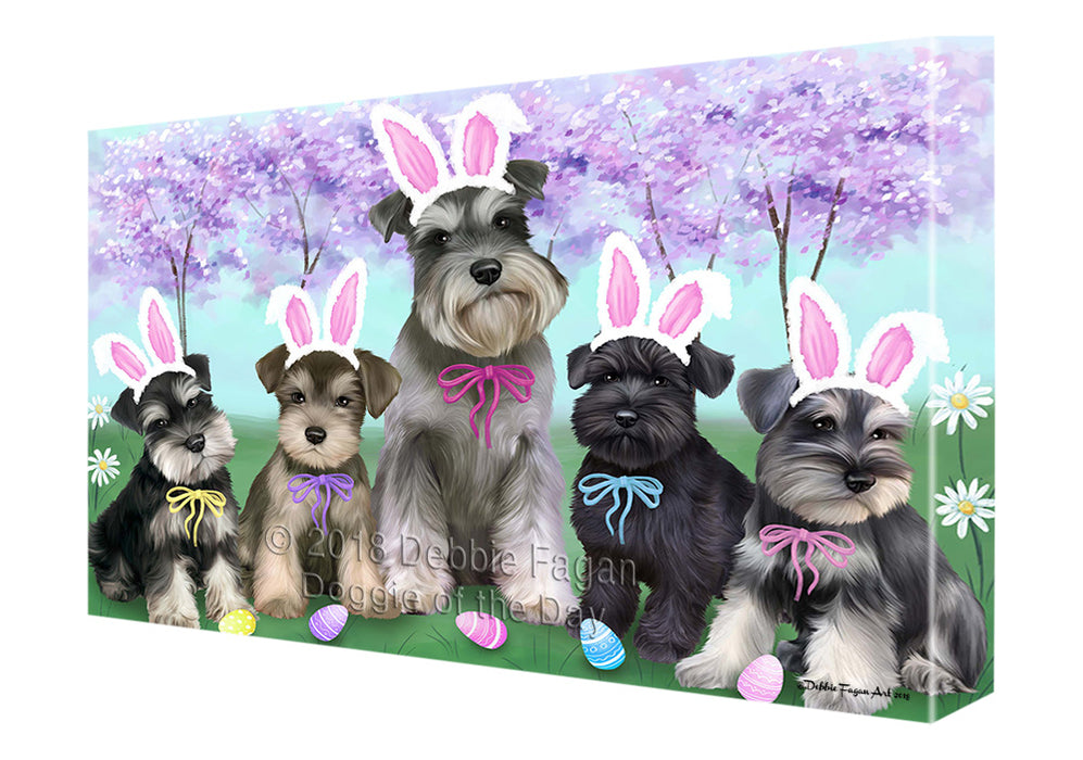 Schnauzers Dog Easter Holiday Canvas Wall Art CVS60033
