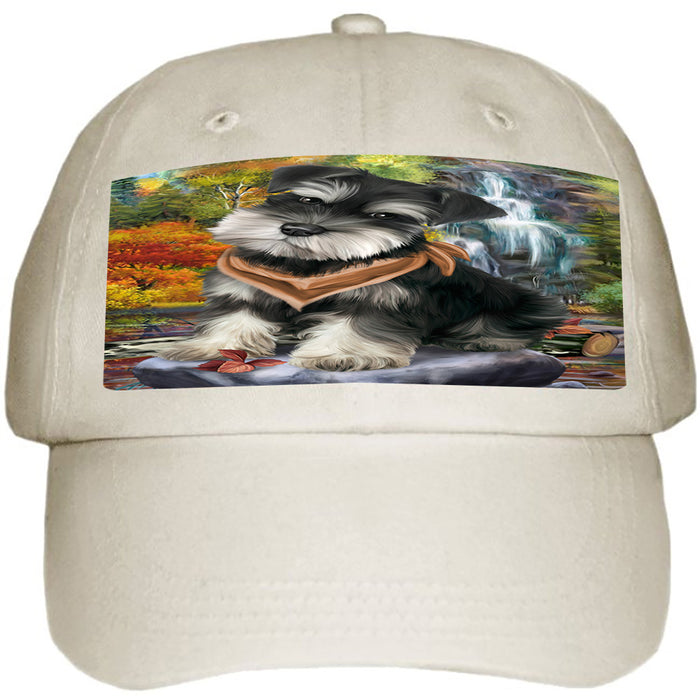 Scenic Waterfall Schnauzers Dog Ball Hat Cap HAT52320