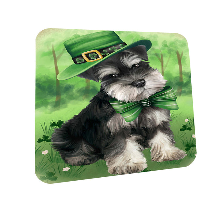 St. Patricks Day Irish Portrait Schnauzer Dog Coasters Set of 4 CST49340