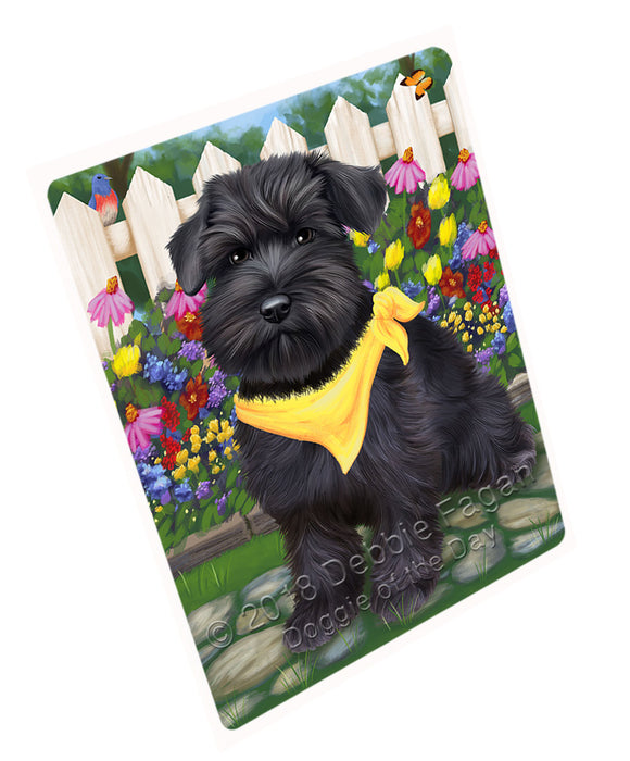 Spring Floral Schnauzer Dog Cutting Board C54312