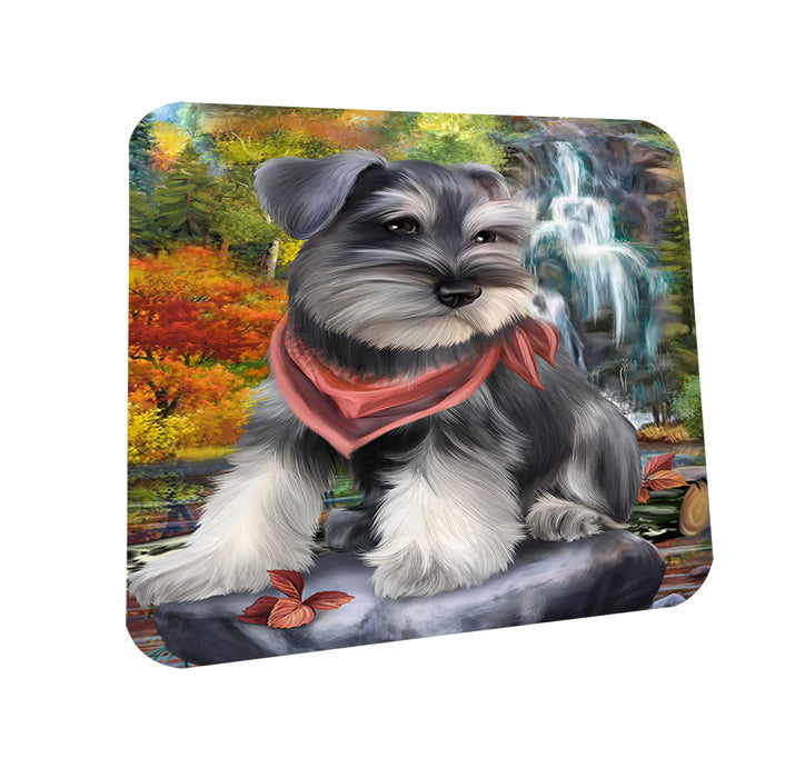 Scenic Waterfall Schnauzer Dog Coasters Set of 4 CST49455