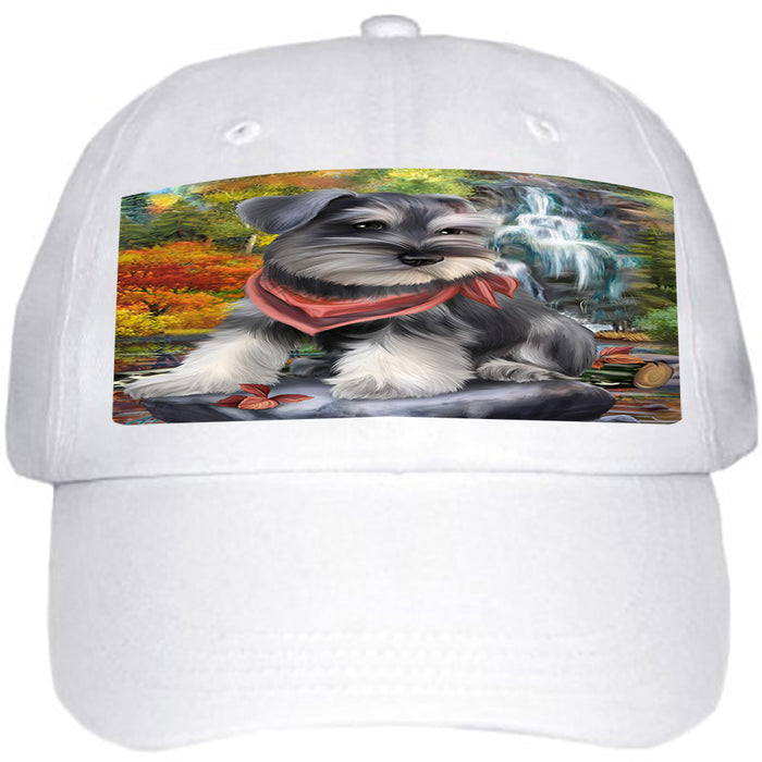 Scenic Waterfall Schnauzer Dog Ball Hat Cap HAT52323