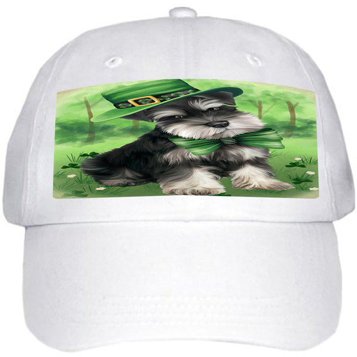 St. Patricks Day Irish Portrait Schnauzer Dog Ball Hat Cap HAT51876