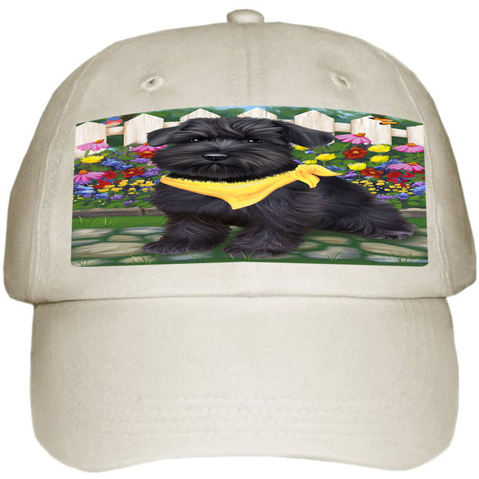 Spring Floral Schnauzer Dog Ball Hat Cap HAT59730