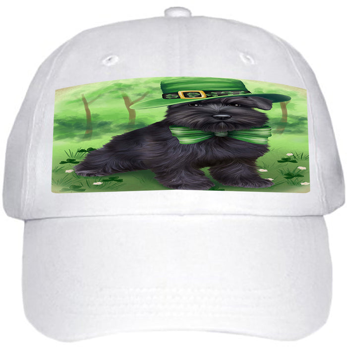 St. Patricks Day Irish Portrait Schnauzer Dog Ball Hat Cap HAT51879