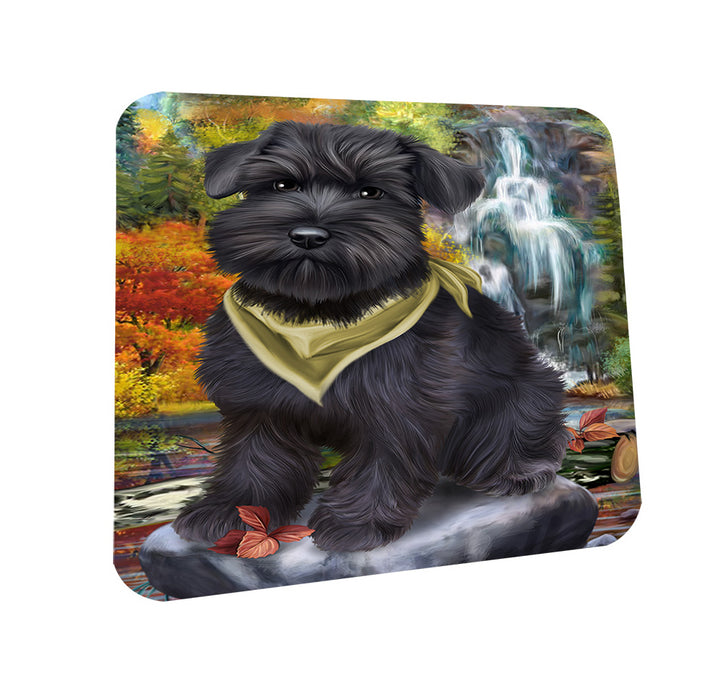Scenic Waterfall Schnauzer Dog Coasters Set of 4 CST49456