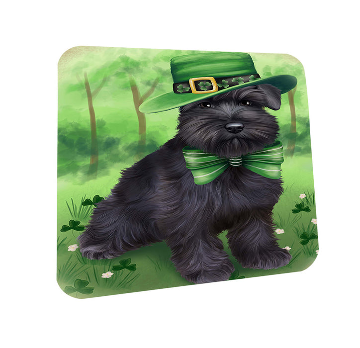 St. Patricks Day Irish Portrait Schnauzer Dog Coasters Set of 4 CST49341
