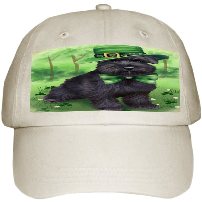 St. Patricks Day Irish Portrait Schnauzer Dog Ball Hat Cap HAT51879