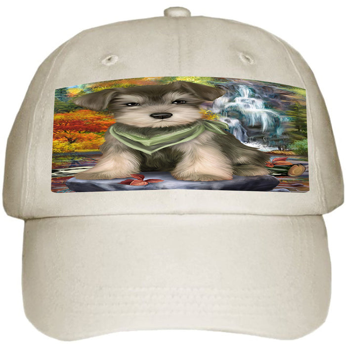 Scenic Waterfall Schnauzer Dog Ball Hat Cap HAT52329