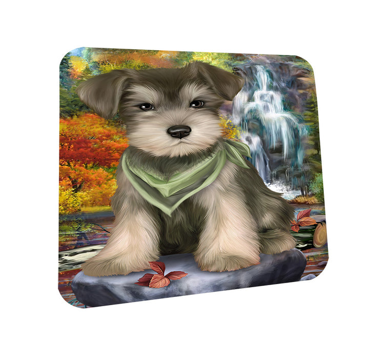 Scenic Waterfall Schnauzer Dog Coasters Set of 4 CST49457