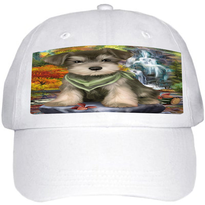 Scenic Waterfall Schnauzer Dog Ball Hat Cap HAT52329