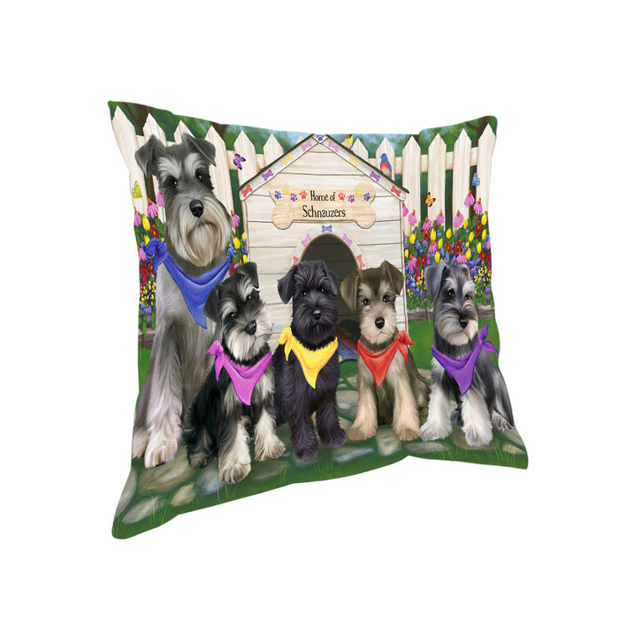 Spring Dog House Schnauzers Dog Pillow PIL56364